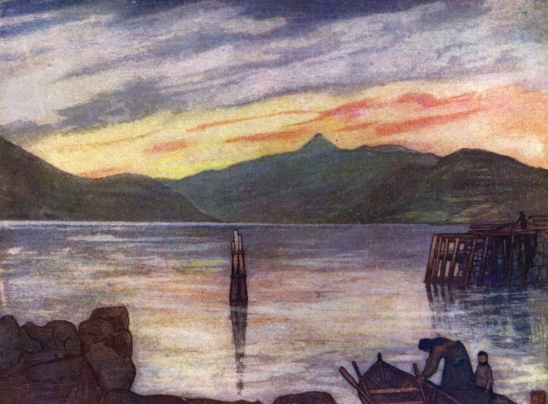 挪威：Sundalsfjord（彩色石版画） 作者 尼科·容曼