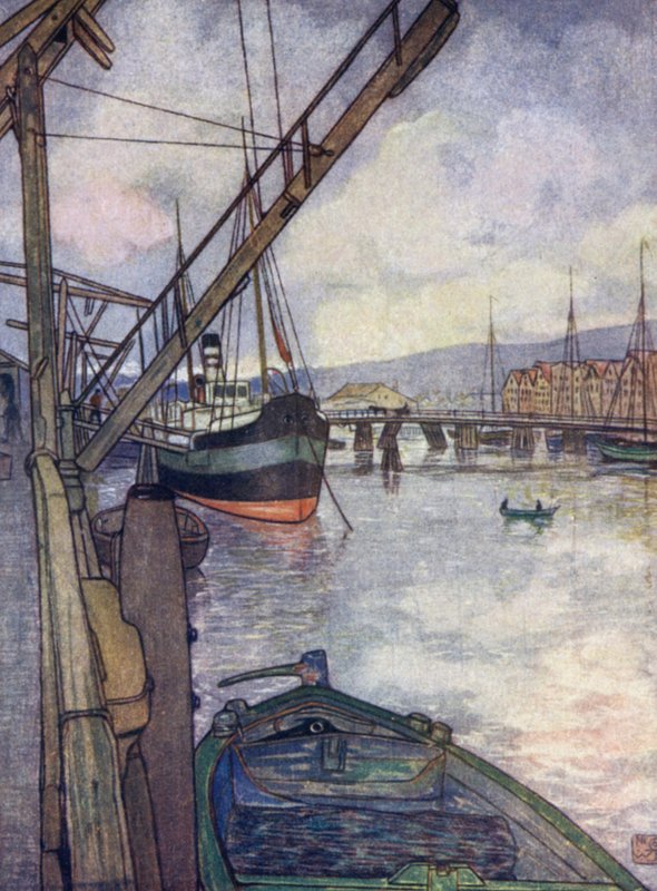 Norway: Trondhjem (colour litho) 作者 尼科·容曼