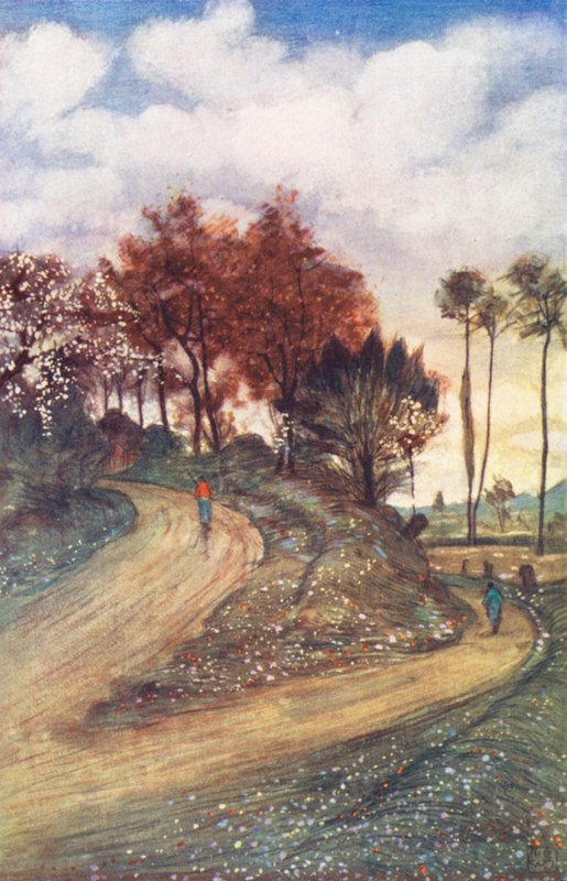 鲁昂附近的一条道路（彩色石版画） 作者 尼科荣曼