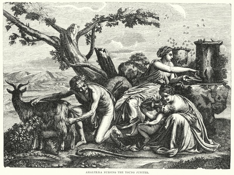 Amalthaea护理年轻的木星 作者 尼古拉斯·普桑（Nicolas Poussin）