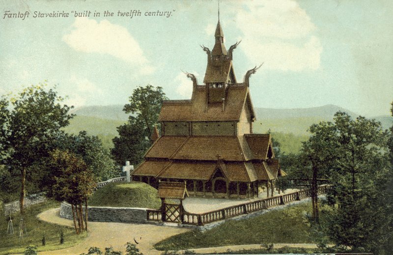 Fantoft Stavekirke，建于12世纪 作者 挪威摄影师
