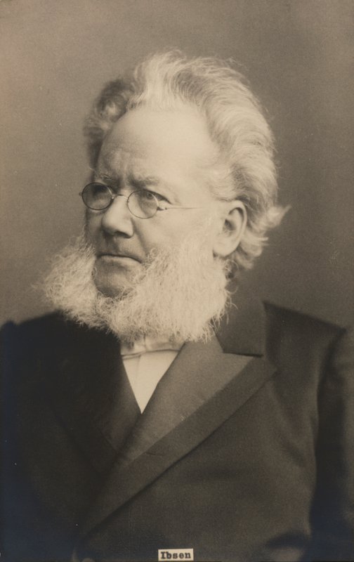 Henrik Ibsen，挪威剧作家和诗人（黑白照片） 作者 挪威摄影师