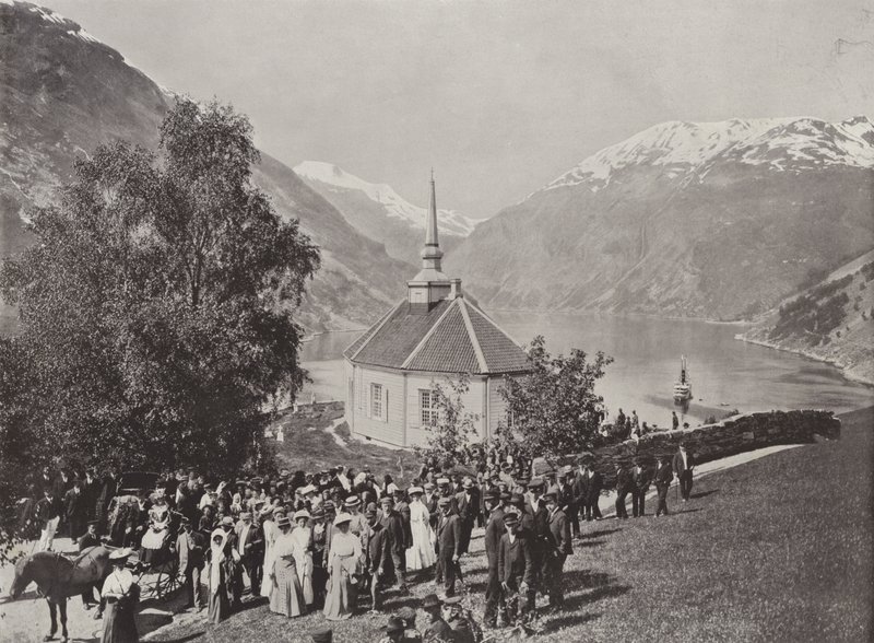 Merok, Geiranger (b/w photo) 作者 挪威摄影师
