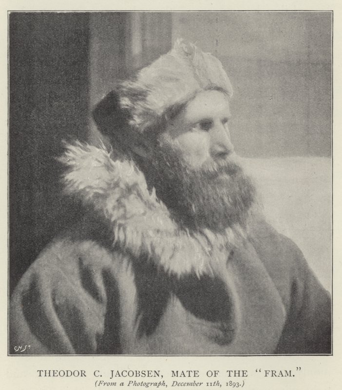 Theodor C Jacobsen，“Fram”的伴侣（黑白照片） 作者 挪威摄影师