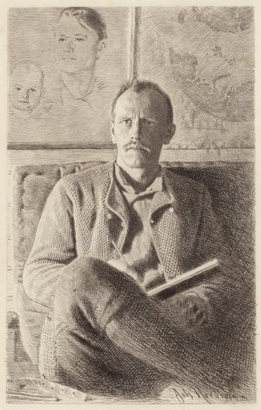 Fridtjof Nansen 的肖像（蚀刻版） 作者 挪威学校