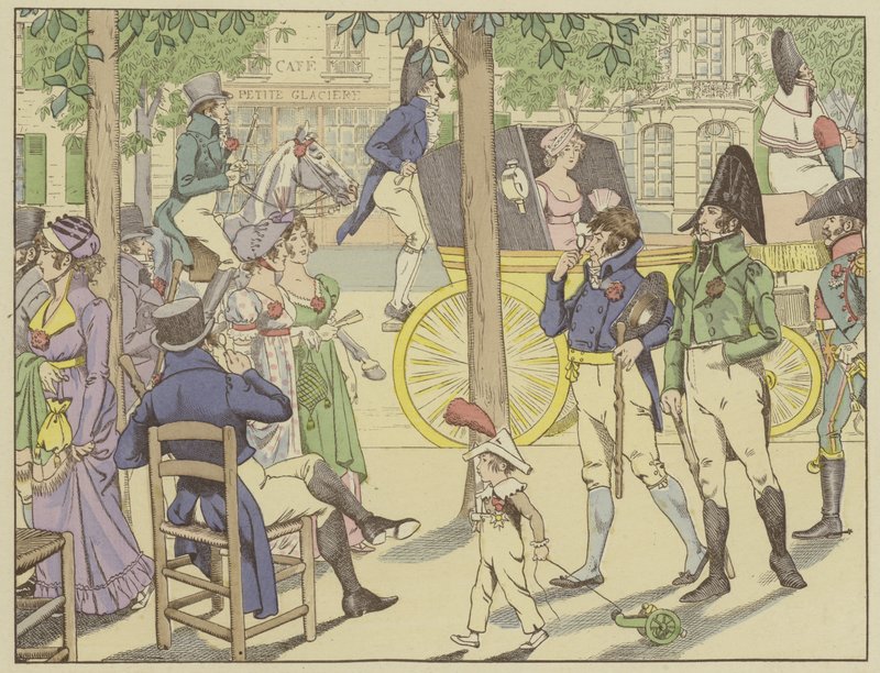 拿破仑确立了军团dHonneur的秩序。 1802年5月19日，巴黎人用红色康乃馨模仿它的缎带 作者 Onfray de Breville工作