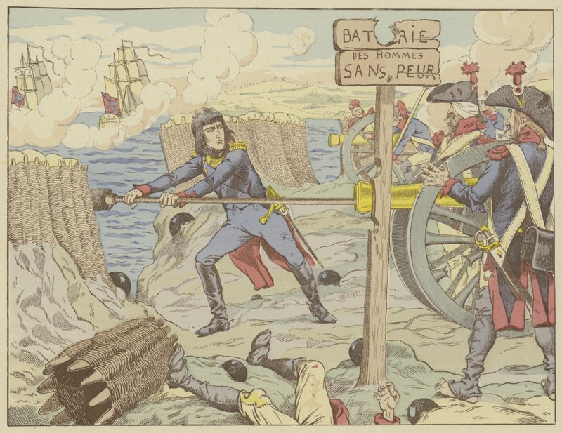 拿破仑在1793年的土伦围城（Siege of Toulon）装载了像普通士兵一样的大炮 作者 Onfray de Breville工作