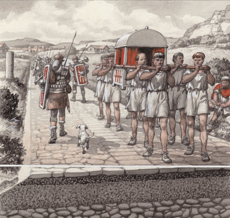 罗马道路（水粉画纸） 作者 帕特（1907-95）尼科尔