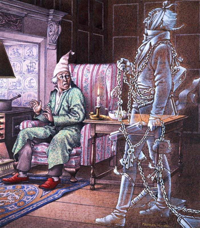 圣诞幽灵（水粉画纸） 作者 帕特（1907-95）尼科尔