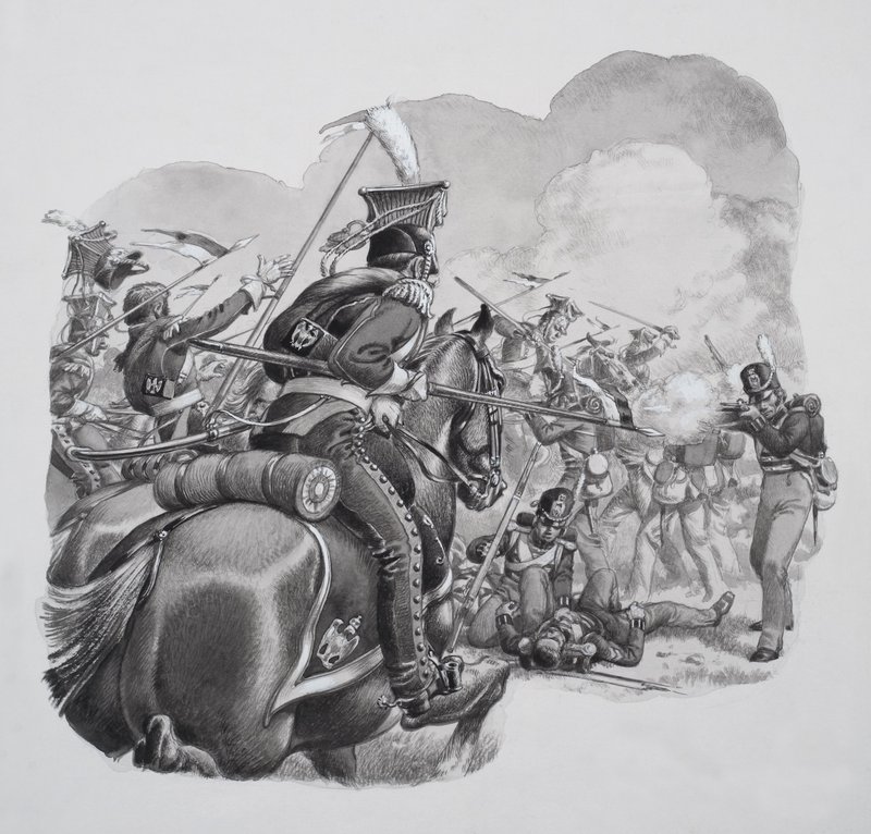 轻骑兵（纸上水粉画） 作者 帕特（1907-95）尼科尔