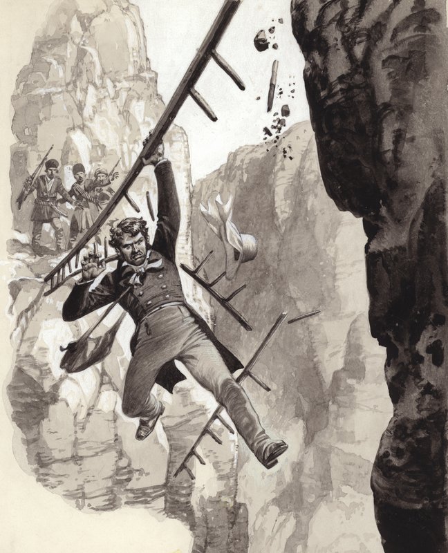 亨利-克雷斯维克-罗林森在贝希斯屯（纸面水粉画） 作者 帕特 (1907-95) 妮可