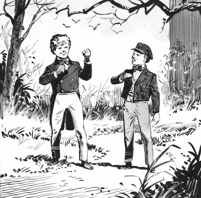 查尔斯-狄更斯为《远大前程》创作的插图（钢笔和墨水） 作者 帕特 (1907-95) 妮可