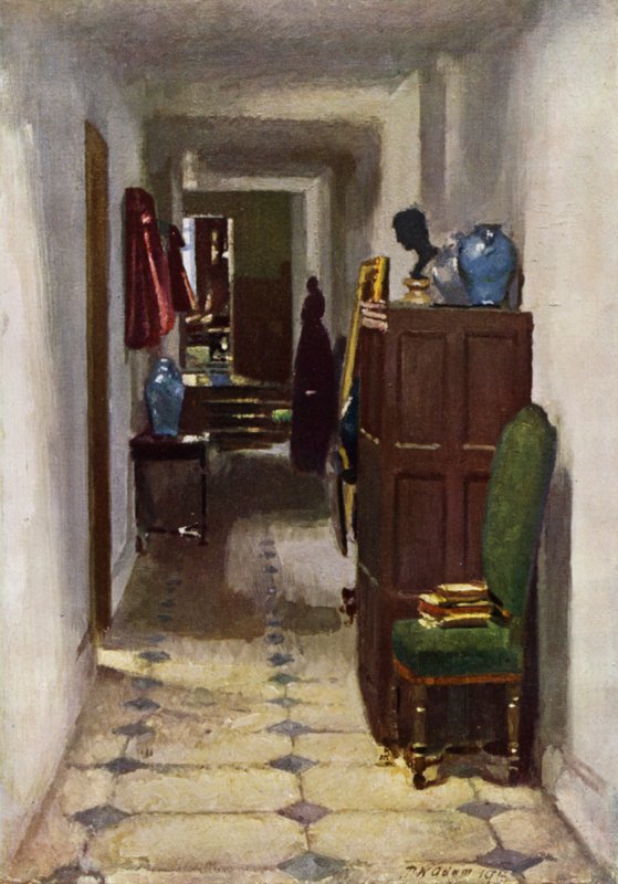 House of Sir Lewis Mallet, Ebury Street (colour litho) 作者 帕特里克·威廉·亚当