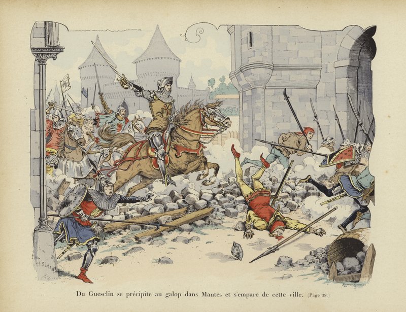 Bertrand du Guesclin占领了曼特斯镇，1364年 作者 保罗·德·塞曼特