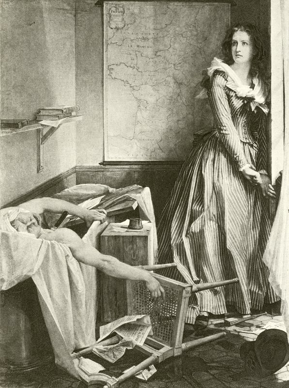 Charlotte Corday和Marat（凹版印刷） 作者 保罗·鲍德里