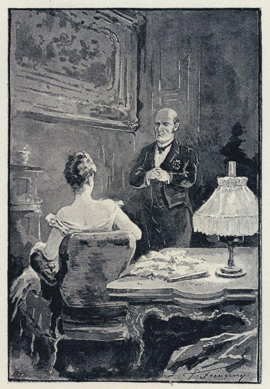 Illustration for Anna Karenina: The quarrel between Anna and her husband (litho) 作者 保罗·弗伦岑尼