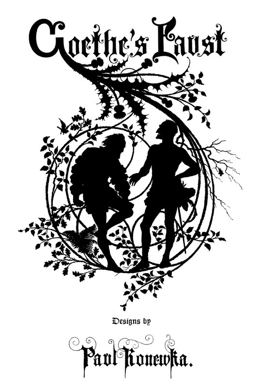 歌德的《浮士德》与保罗-科内夫卡的设计（雕版印刷）。 作者 保罗·科纽卡