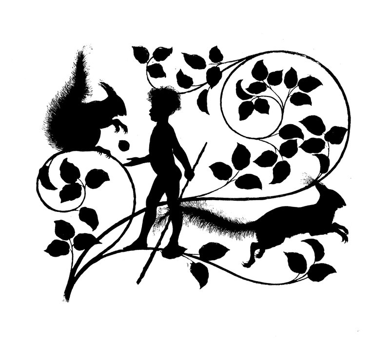 Silhouette for Puks Natlige Bedrifter (lithograph) 作者 保罗·科纽卡