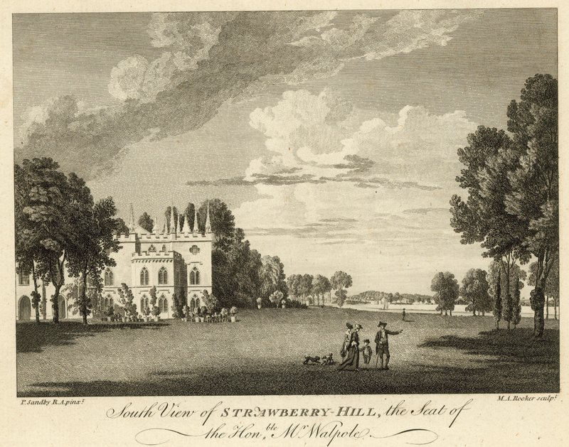 草莓山的南视图，Twickenham，伦敦，尊敬的Horace Walpole的位子 作者 保罗·桑德比
