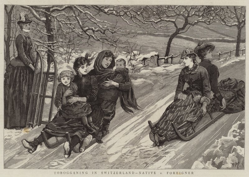 在瑞士的Tobogganing，Native v Foreigner 作者 珀西·麦考德（Percy Macquoid）