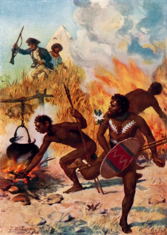 The Australian natives in Captain Cook