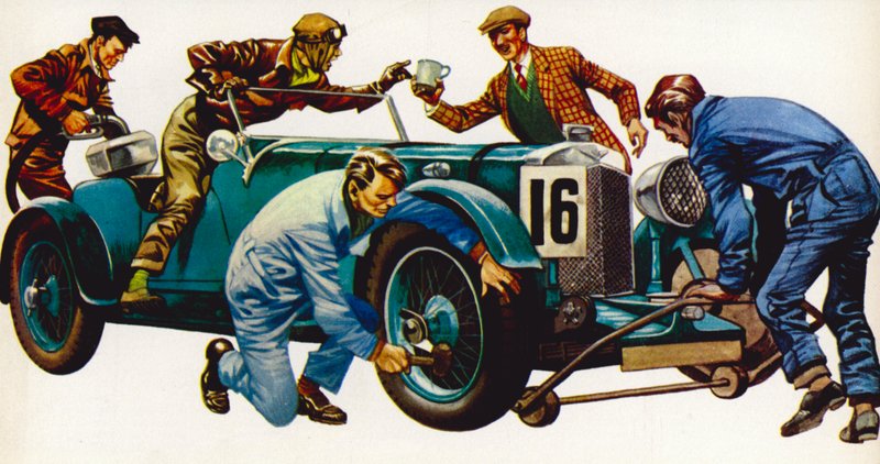 阿斯顿·马丁赛车，1932年年份，赢得了许多比赛 作者 彼得·杰克逊