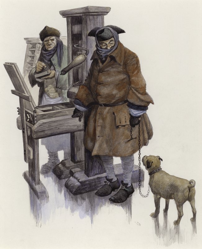 William Hogarth，1740年2月16日，在泰晤士河畔的Frost Fair 作者 彼得·杰克逊