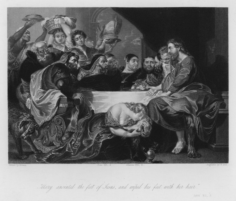 Mary Magdalene anointing out Saviour