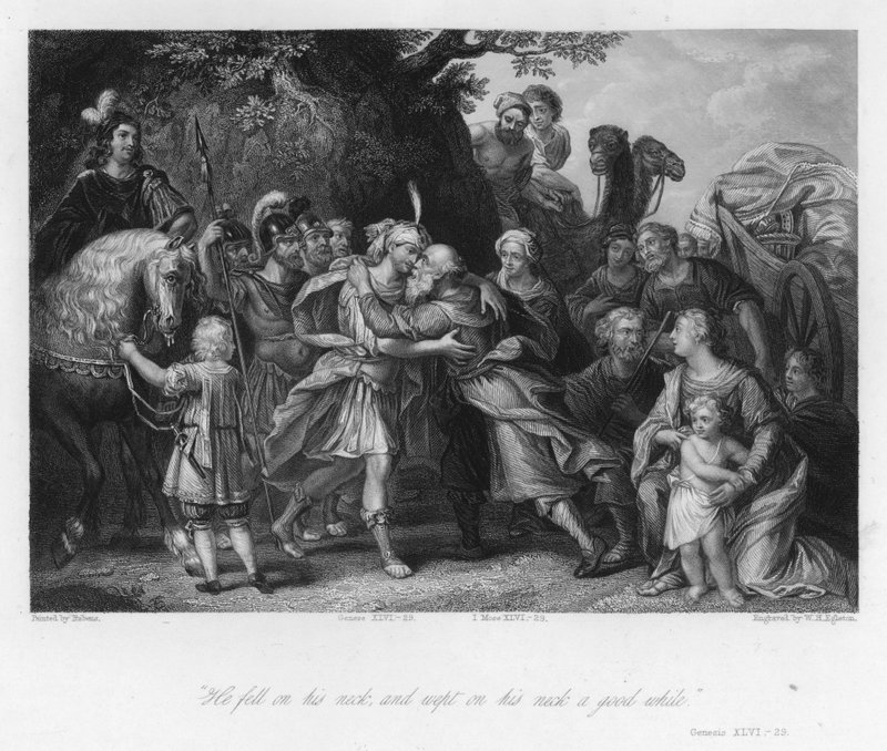 Meeting of Jacob and Joseph, Genesis XLVI, 29 (engraving) 作者 彼得·保罗（后）鲁本斯