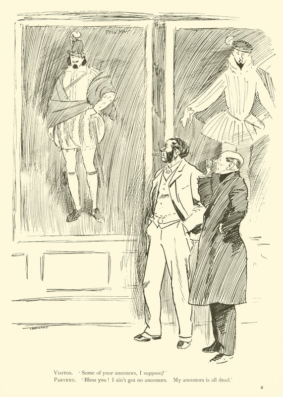 Phil May 的卡通，来自 1890 年代（石版画） 作者 菲尔·梅