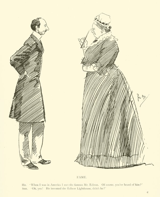 Phil May 的卡通，来自 1890 年代（石版画） 作者 菲尔·梅
