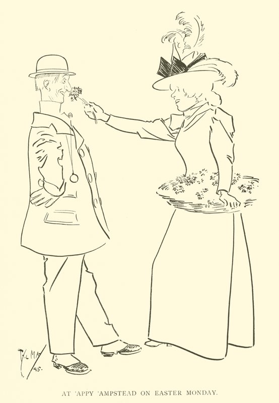 Phil May 的卡通，来自 1890 年代（石版画） 作者 菲尔·梅