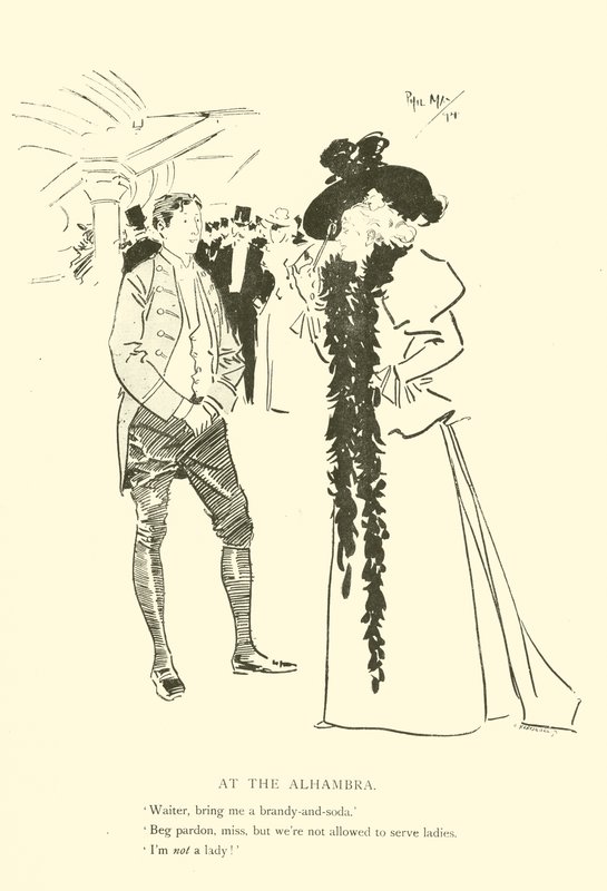 Phil May 的卡通，来自 1890 年代（石版画） 作者 菲尔·梅