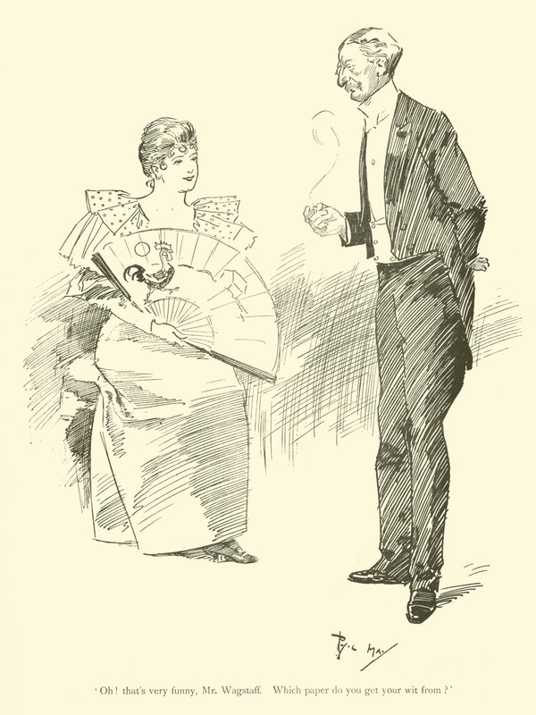 Phil May 的卡通，来自 1890 年代（石版画） 作者 菲尔·梅