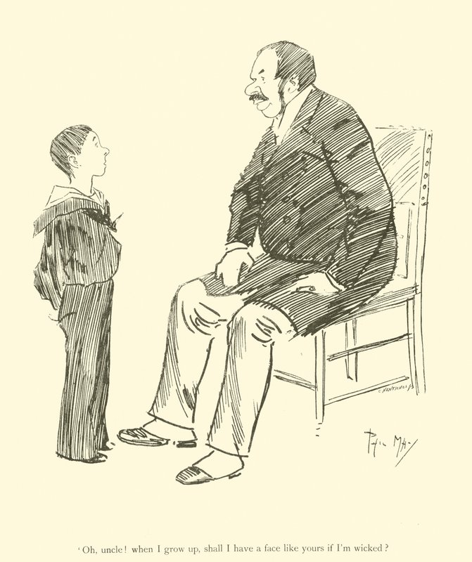 Phil May 的卡通，来自 1890 年代（石版画） 作者 菲尔·梅