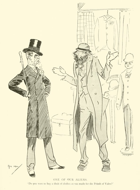 Phil May 的卡通，来自 1890 年代（石版画） 作者 菲尔·梅
