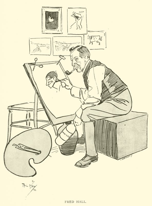 Phil May 的卡通，来自 1890 年代（石版画） 作者 菲尔·梅