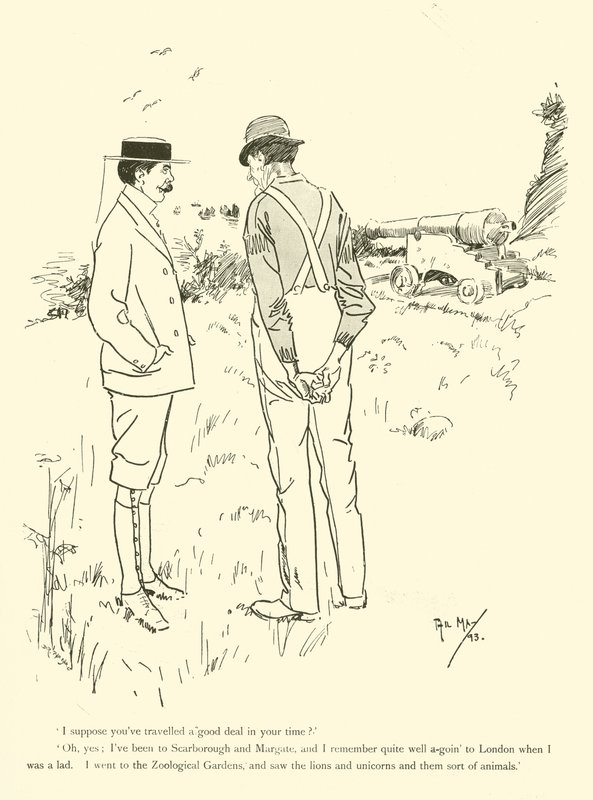 菲尔·梅 (Phil May) 的卡通画，来自 1890 年代（石版画） 作者 菲尔·梅