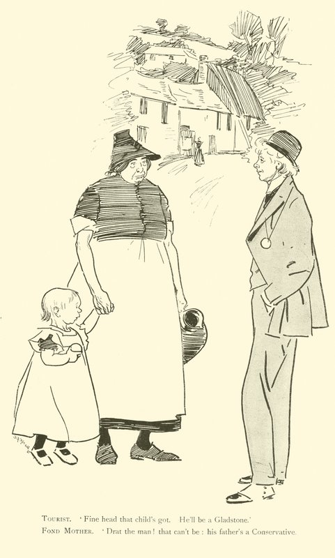 菲尔·梅 (Phil May) 的卡通画，来自 1890 年代（石版画） 作者 菲尔·梅