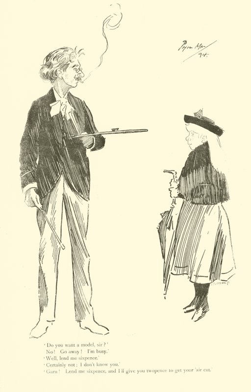 Cartoon by Phil May, from the 1890s (litho) 作者 菲尔·梅