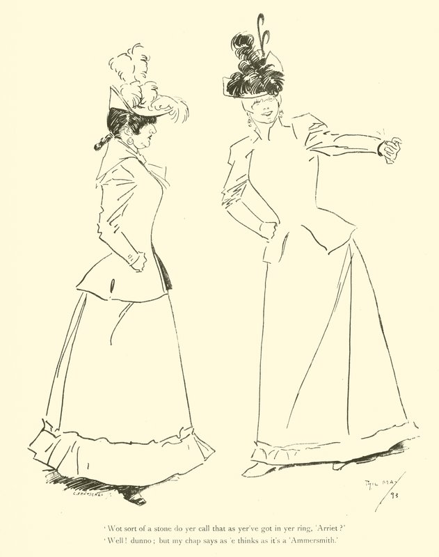 菲尔·梅 (Phil May) 的卡通画，来自 1890 年代（石版画） 作者 菲尔·梅