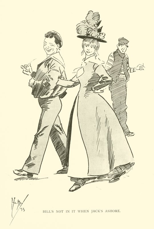 Phil May 的卡通，来自 1890 年代（石版画） 作者 菲尔·梅