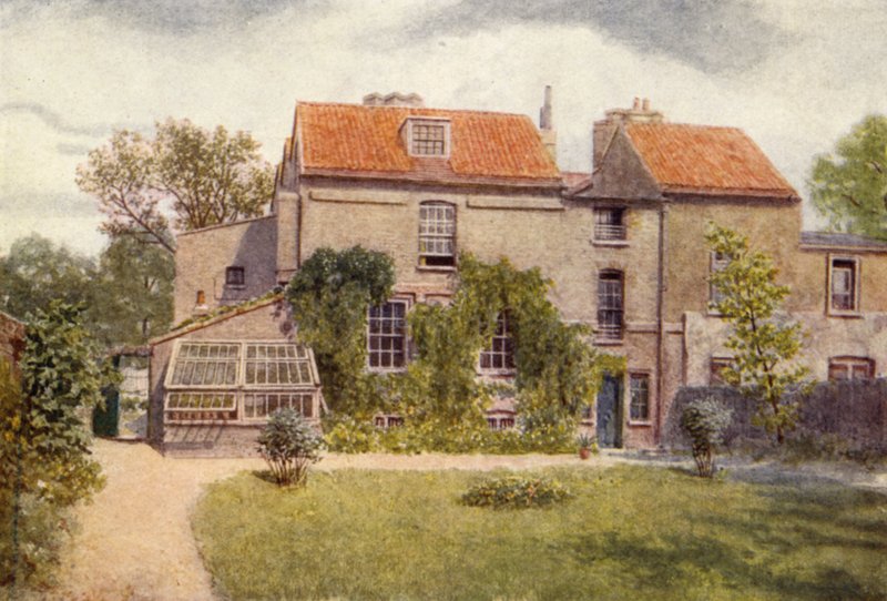 Sandford Manor House酒店位于后花园，1898年 作者 菲利普·诺曼