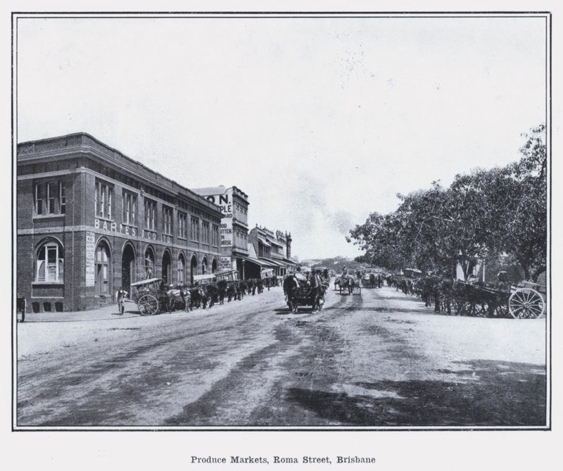 Produce Markets, Roma Street, Brisbane (b/w photo) 作者 澳大利亚摄影师