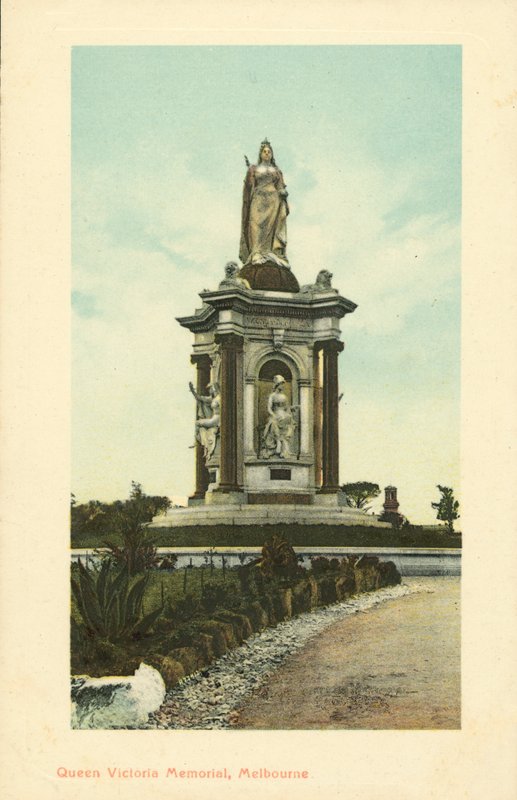 Queen Victoria Memorial, Melbourne, Victoria, Australia (colour litho) 作者 澳大利亚摄影师