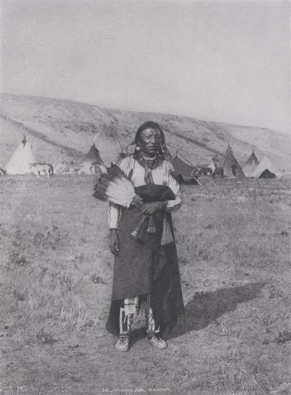 Winnipeg Jack, Blackfoot (b/w photo) 作者 加拿大摄影师