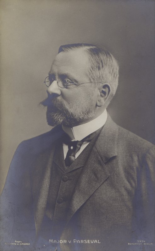 August von Parseval，德国飞艇设计师（黑白照片） 作者 德国摄影师