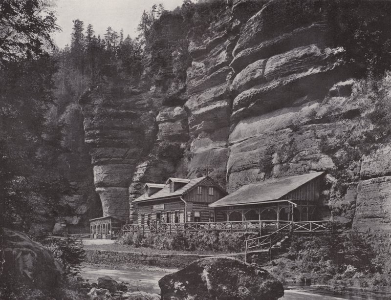 Edmundsklamm, Blockhaus (b/w photo) 作者 德国摄影师