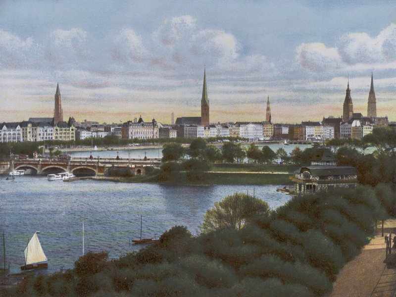 汉堡：Lombardsbrucke（照片） 作者 德国摄影师