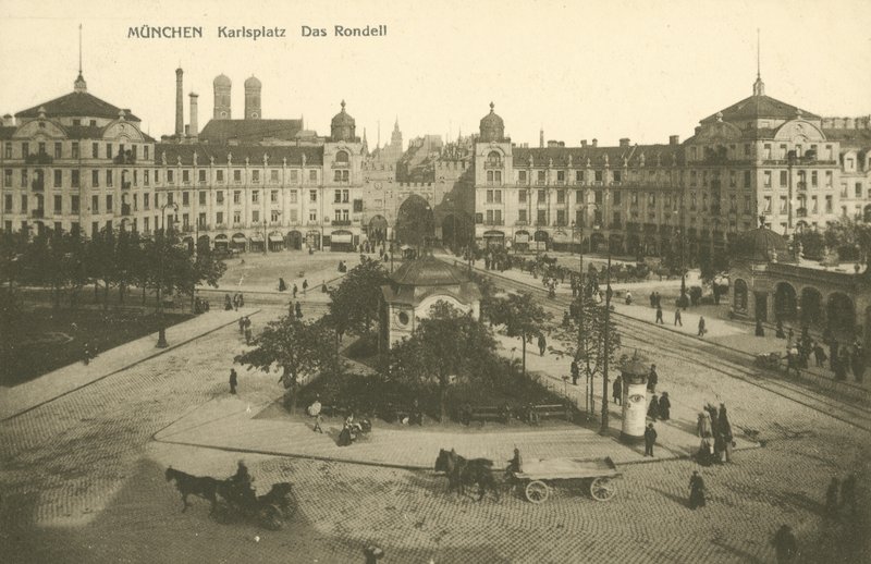 Karlsplatz Rondell, Munich (b/w photo) 作者 德国摄影师